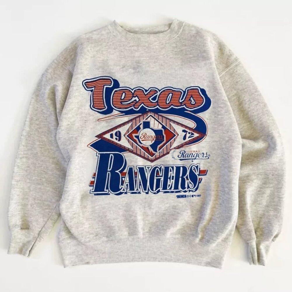 Texas Rangers Sweatshirt, Texas Baseball Crewneck Sweatshirt Jg6890